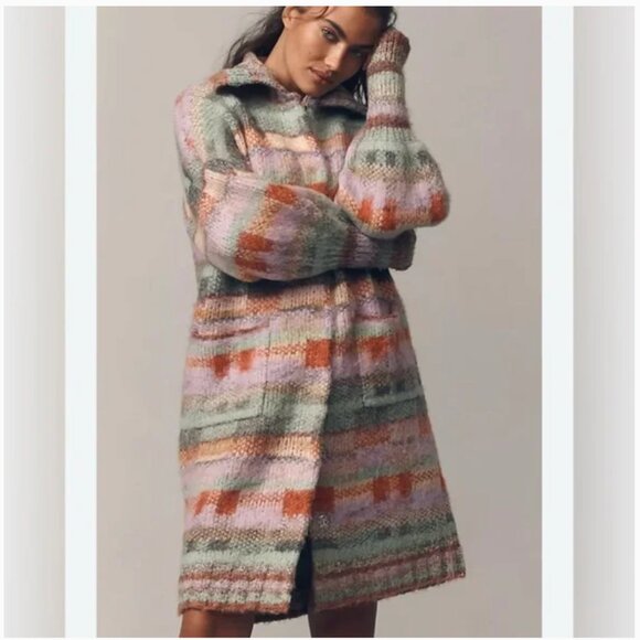 Anthropologie Brushed Cardigan Sweater Coat size M - Picture 2 of 10